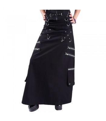 Women Kilt Zipper and Pocket Style Brand Dead Threads Skirt Long Skirt